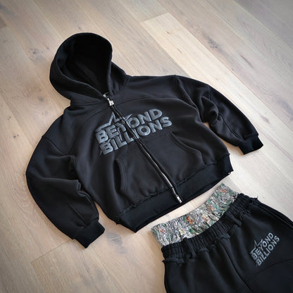 'Midnight Black' Zip-up